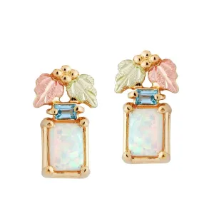 Magnificent Opal - Black Hills Gold Earrings