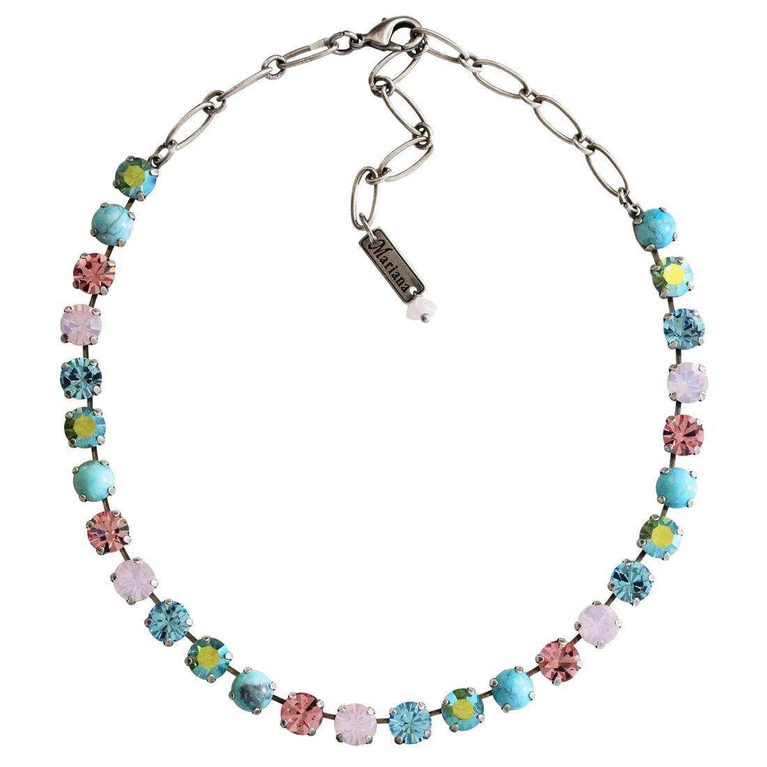 Mariana "Summer Fun" Silver Plated Must-Have Everyday Crystal Necklace, 3252 M75-2