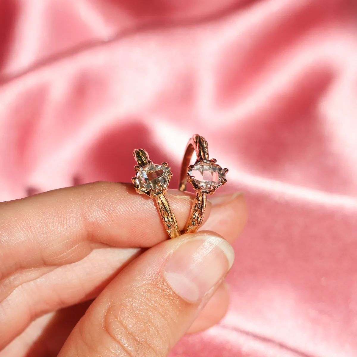 MATRIX SOLITAIRE RING | 14K GOLD & HERKIMER