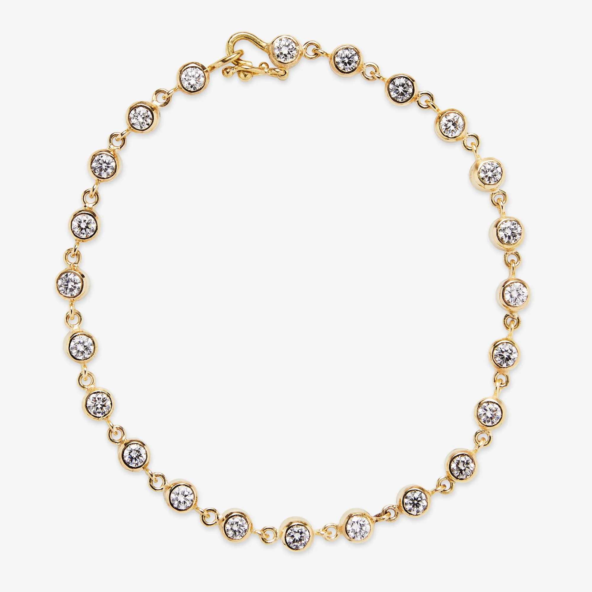 Meadow Rivière Diamond Bracelet in 20K Peach Gold