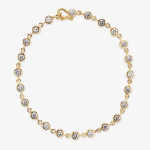 Meadow Rivière Diamond Bracelet in 20K Peach Gold