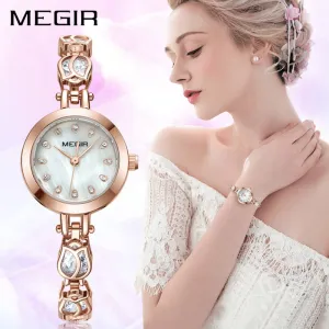 MEGIR Quartz Women Watches Top Brand Luxury Ladies Watch Lover Girl Wristwatches Clock Female Relogio Feminino Montre Femme 4198