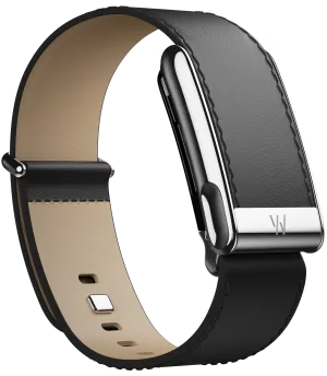 MG LeatherLuxe Straight Band | Black/Cream with Titanium