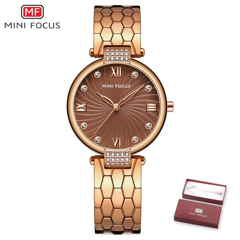 MINI FOCUS Brand Luxury Fashion Women Quartz Watches Ladies Dress Watch Women&#39;s Wristwatch Rose Gold Reloj Mujer Dames Horloges