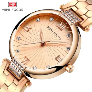 MINI FOCUS Brand Luxury Fashion Women Quartz Watches Ladies Dress Watch Women&#39;s Wristwatch Rose Gold Reloj Mujer Dames Horloges