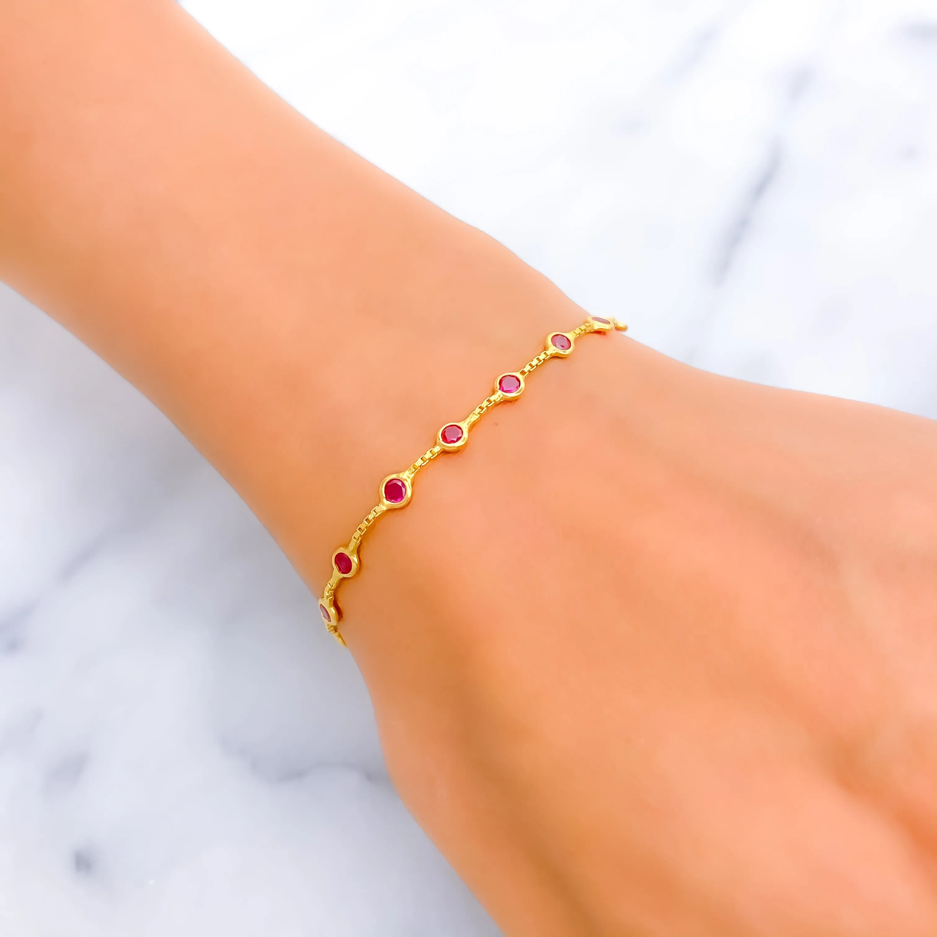 Minimalist Chic 22k Gold CZ Bracelet