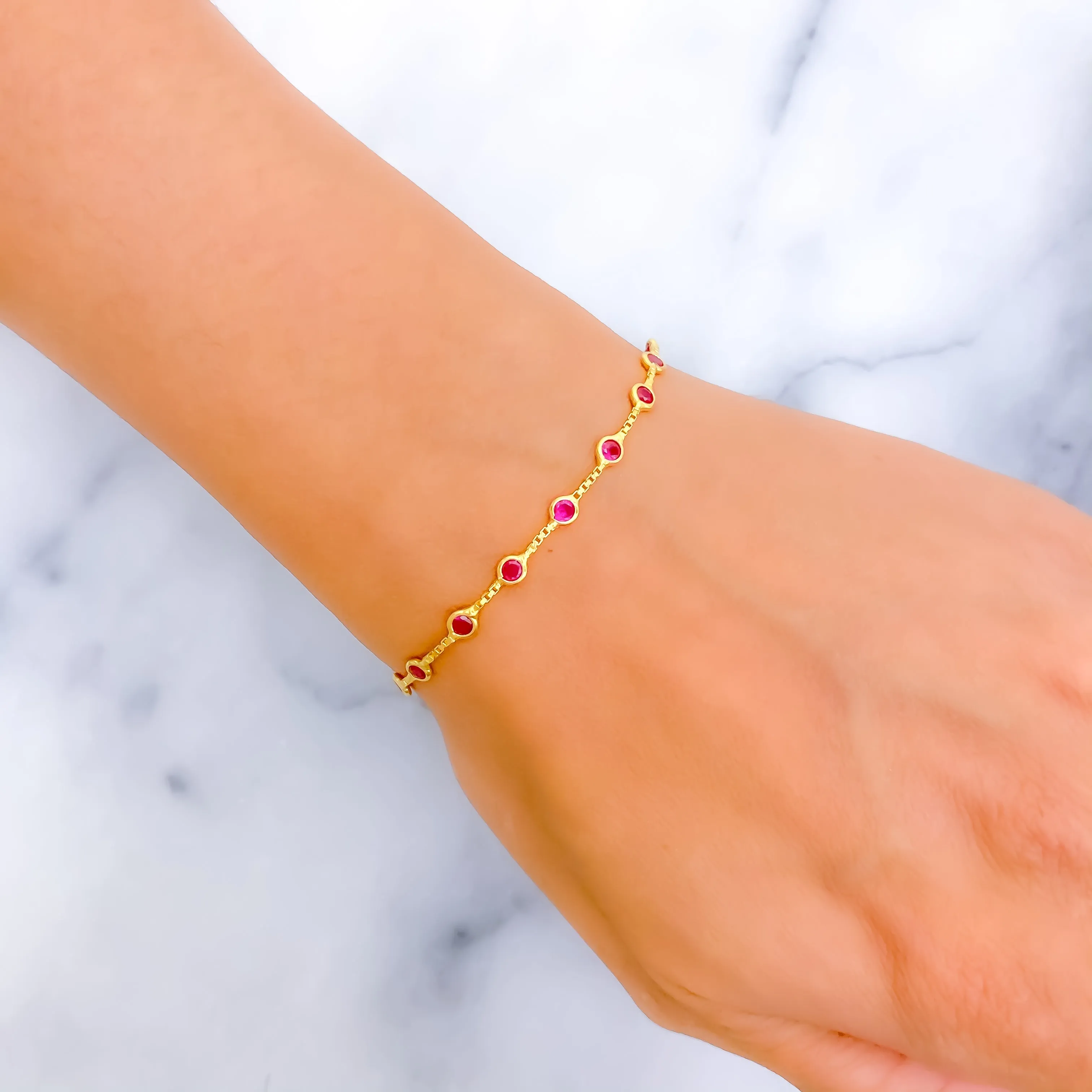 Minimalist Chic 22k Gold CZ Bracelet