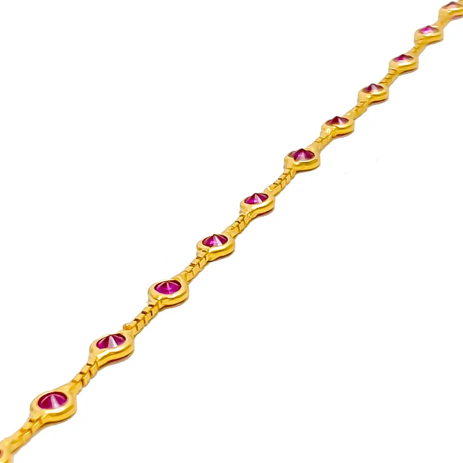 Minimalist Chic 22k Gold CZ Bracelet