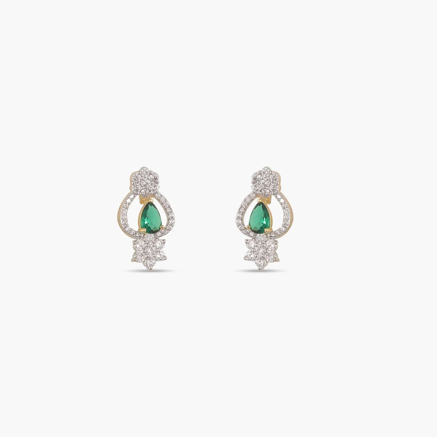 Mira Nakshtra CZ Green Necklace Set
