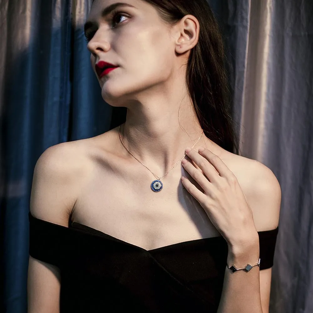 Modern Triple Square Sterling Silver Bracelet - Stylish 2D Rubik's Cube Charm - 10.3 Length - Gift Box Included"