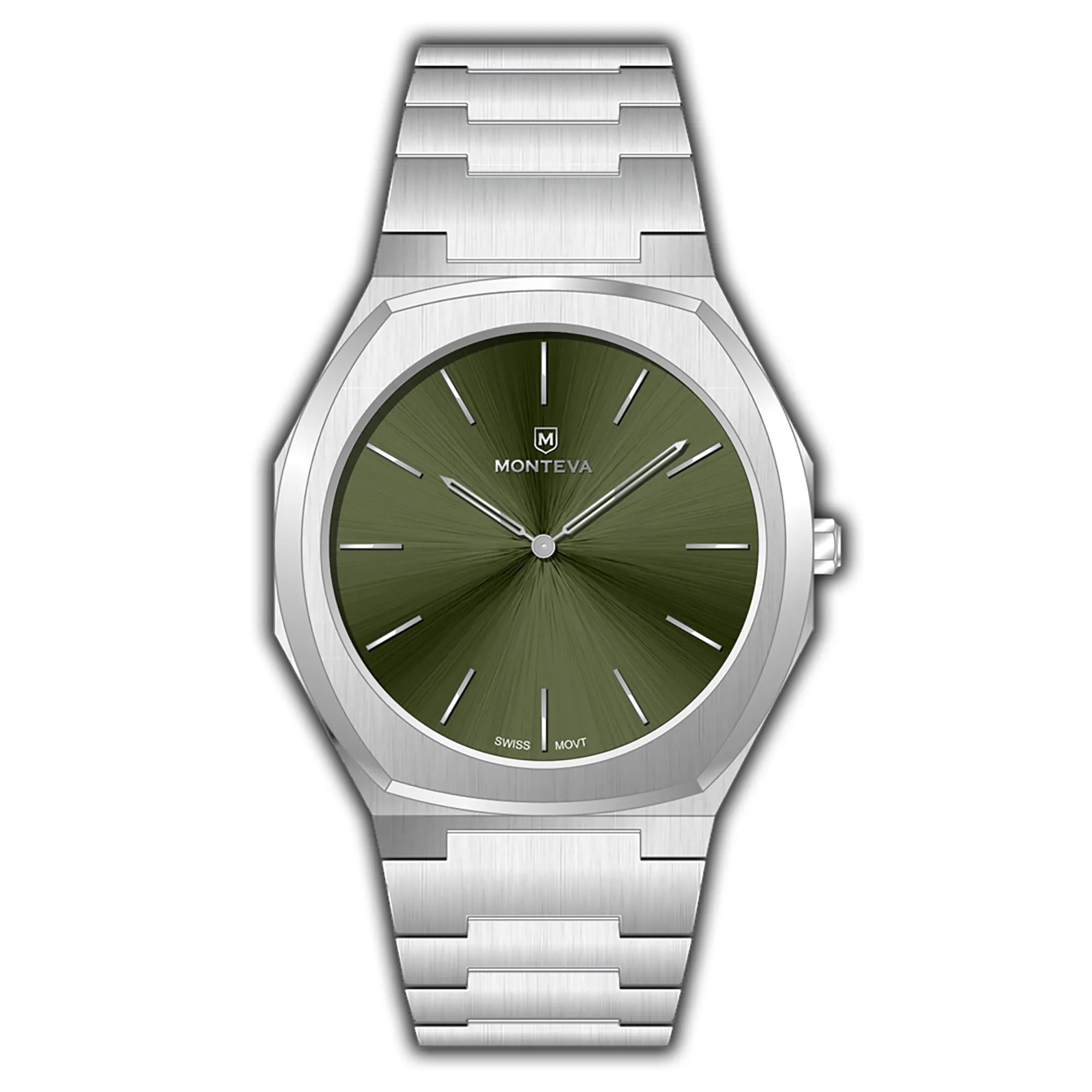 Monteva Slim SKA Gents  Watch with Green Dial