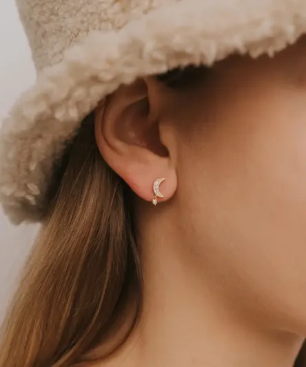 Moon Drop Earrings