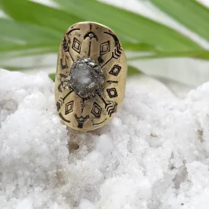 Moonstone Stamped Ring
