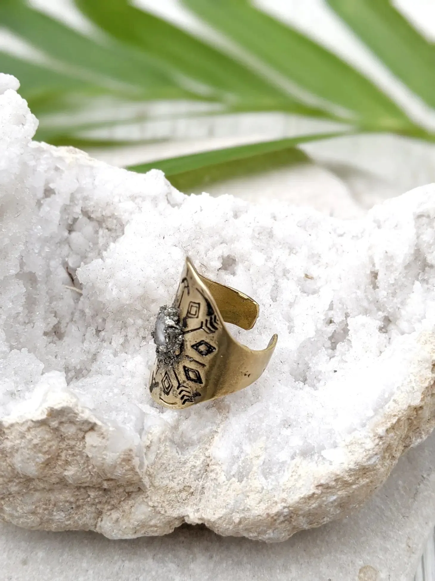 Moonstone Stamped Ring