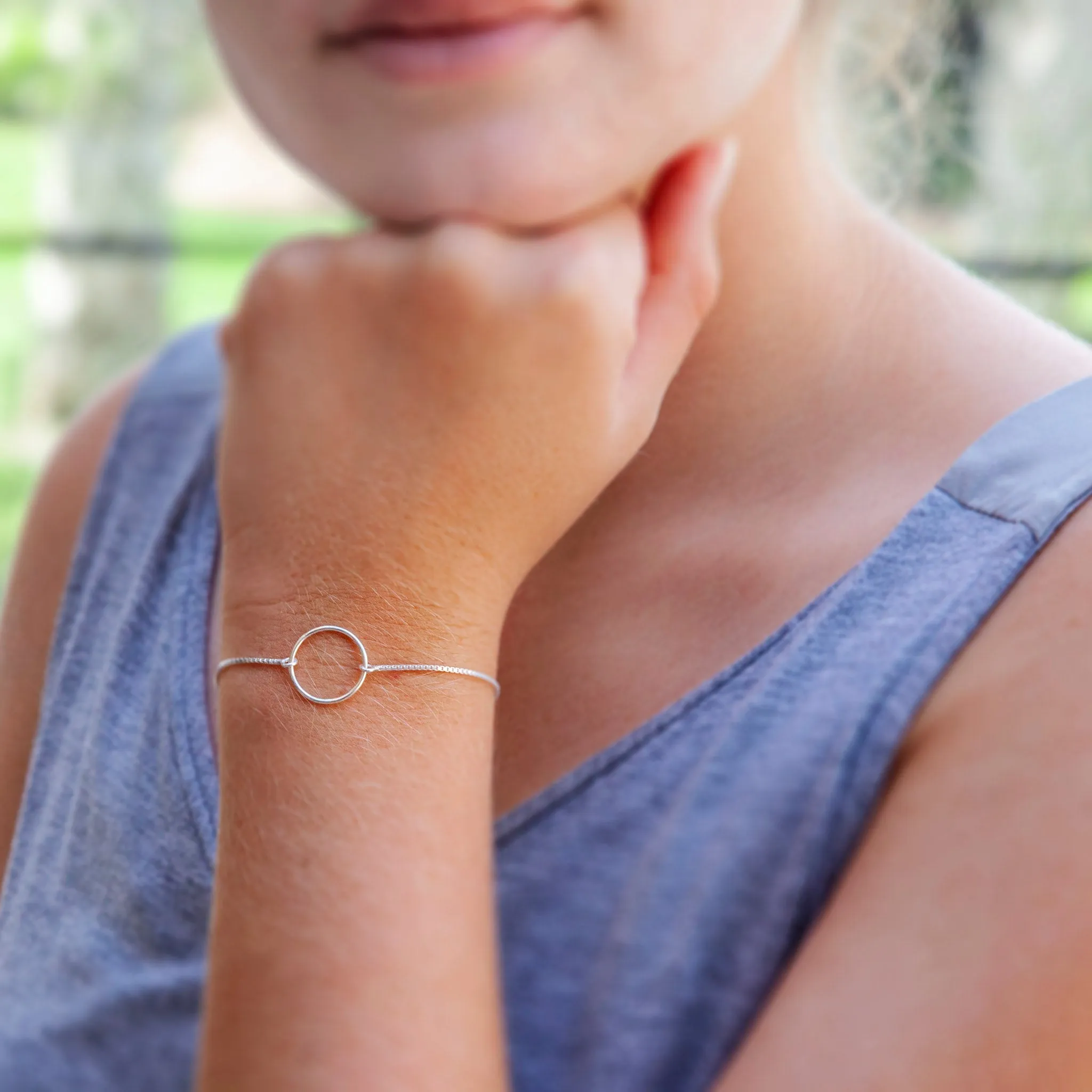 Mother's Day Jewelry - Family Sterling Silver Bracelet - Personalized