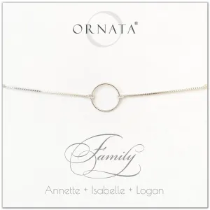 Mother's Day Jewelry - Family Sterling Silver Bracelet - Personalized