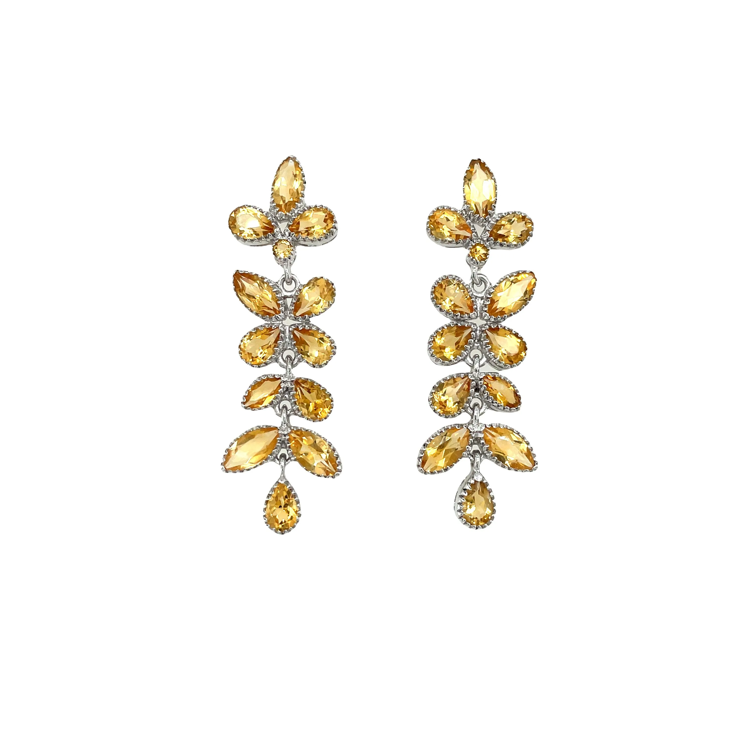 Multi Colour Stones Earring in .925 Sterling Silver KST - 57924