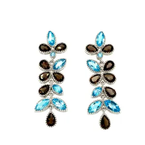 Multi Colour Stones Earring in .925 Sterling Silver KST - 57924