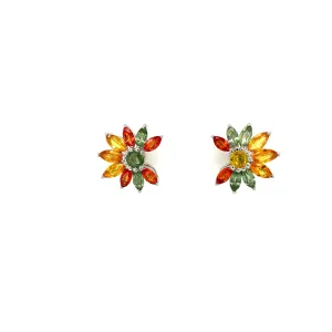 Multi Sapphire Earring in .925 Sterling Silver - KST 51354