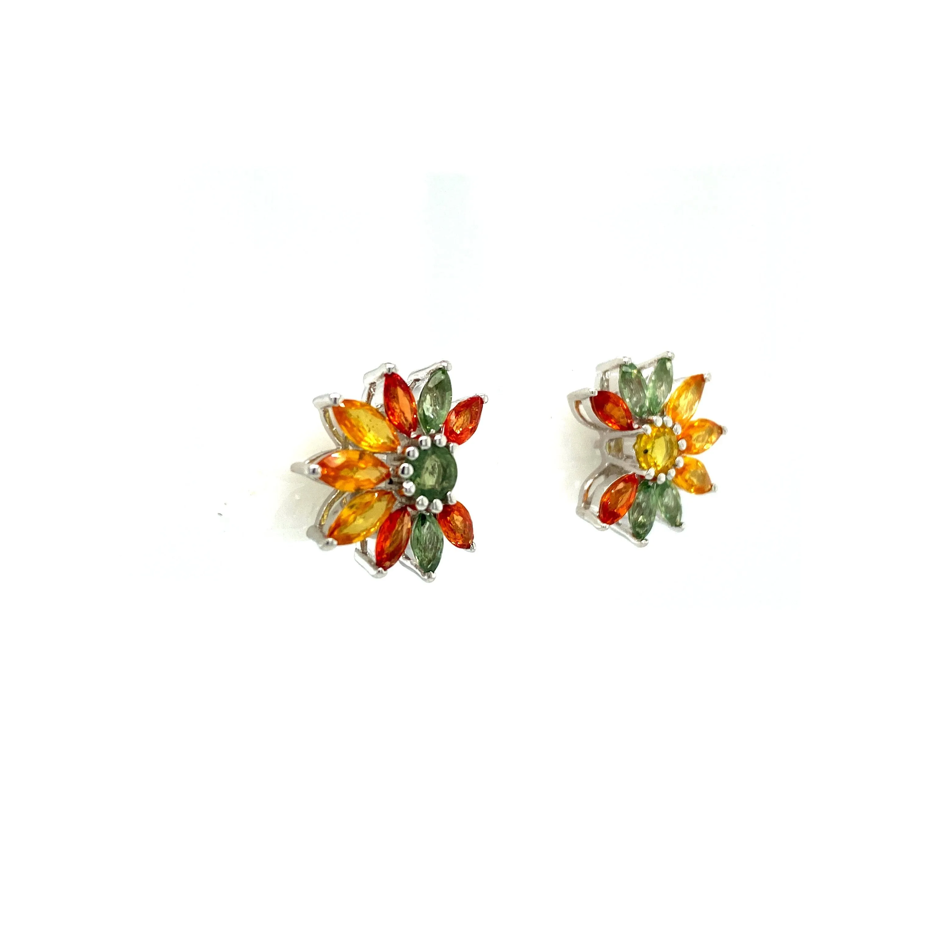 Multi Sapphire Earring in .925 Sterling Silver - KST 51354
