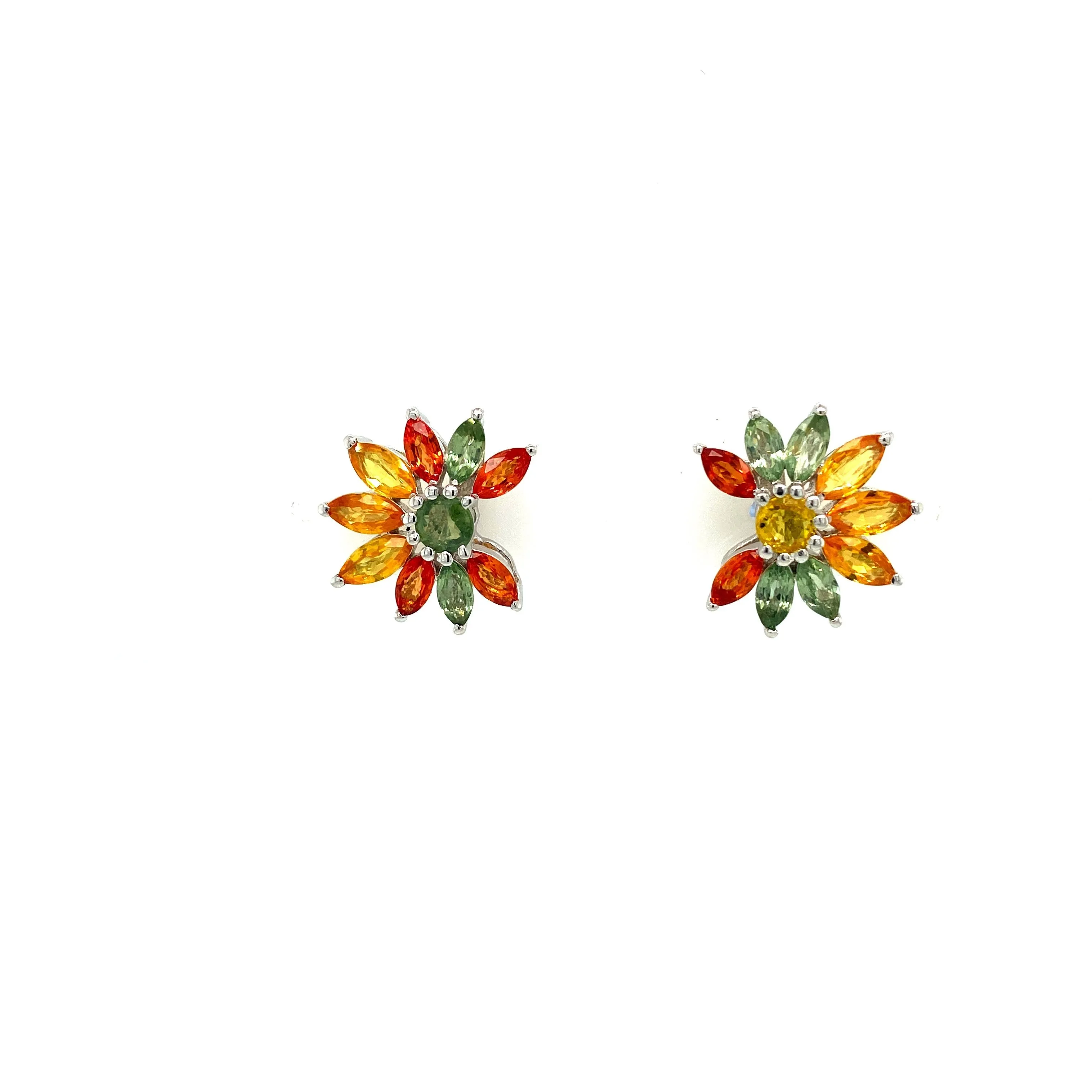 Multi Sapphire Earring in .925 Sterling Silver - KST 51354
