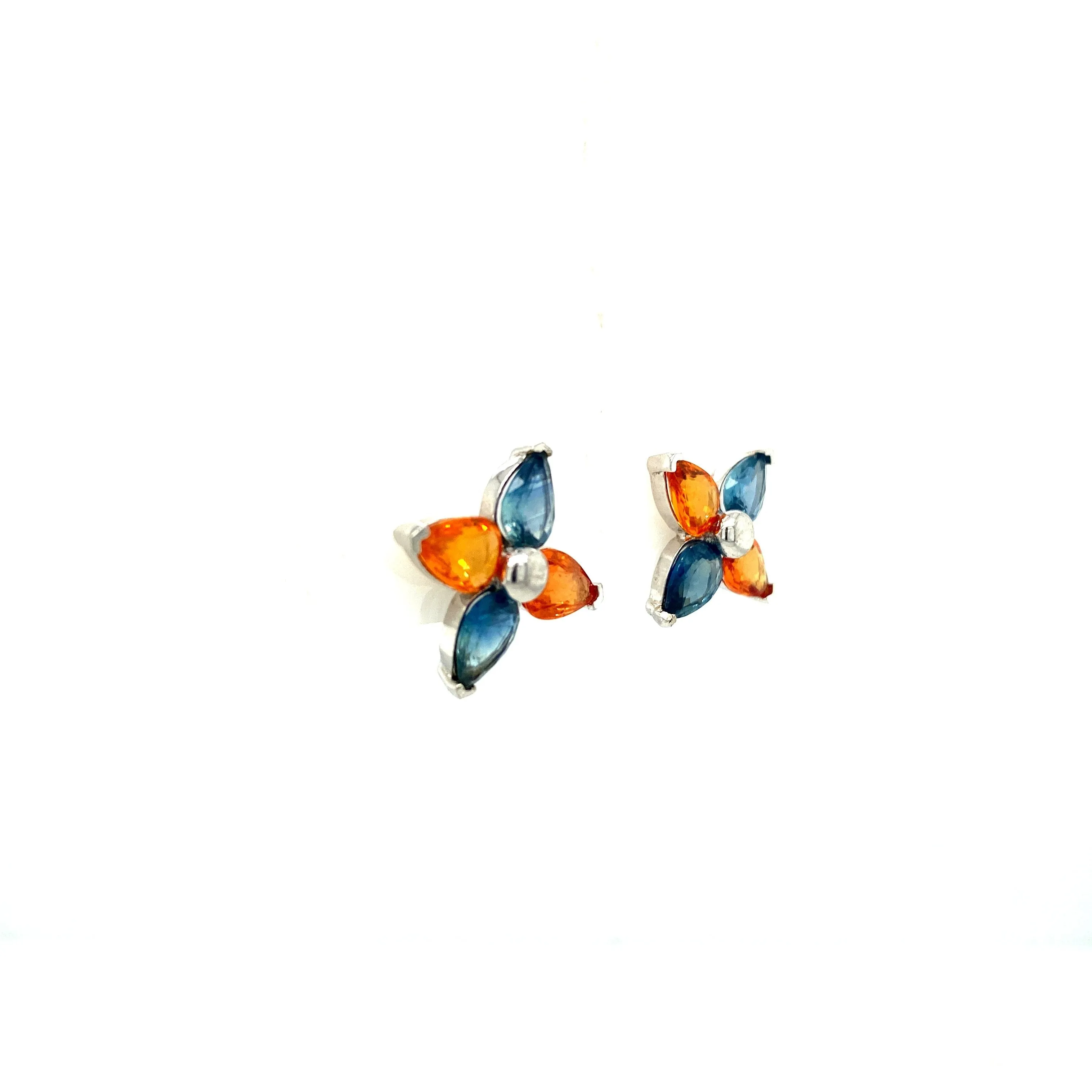 Multi Sapphire Earring in .925 Sterling Silver - KST 54727