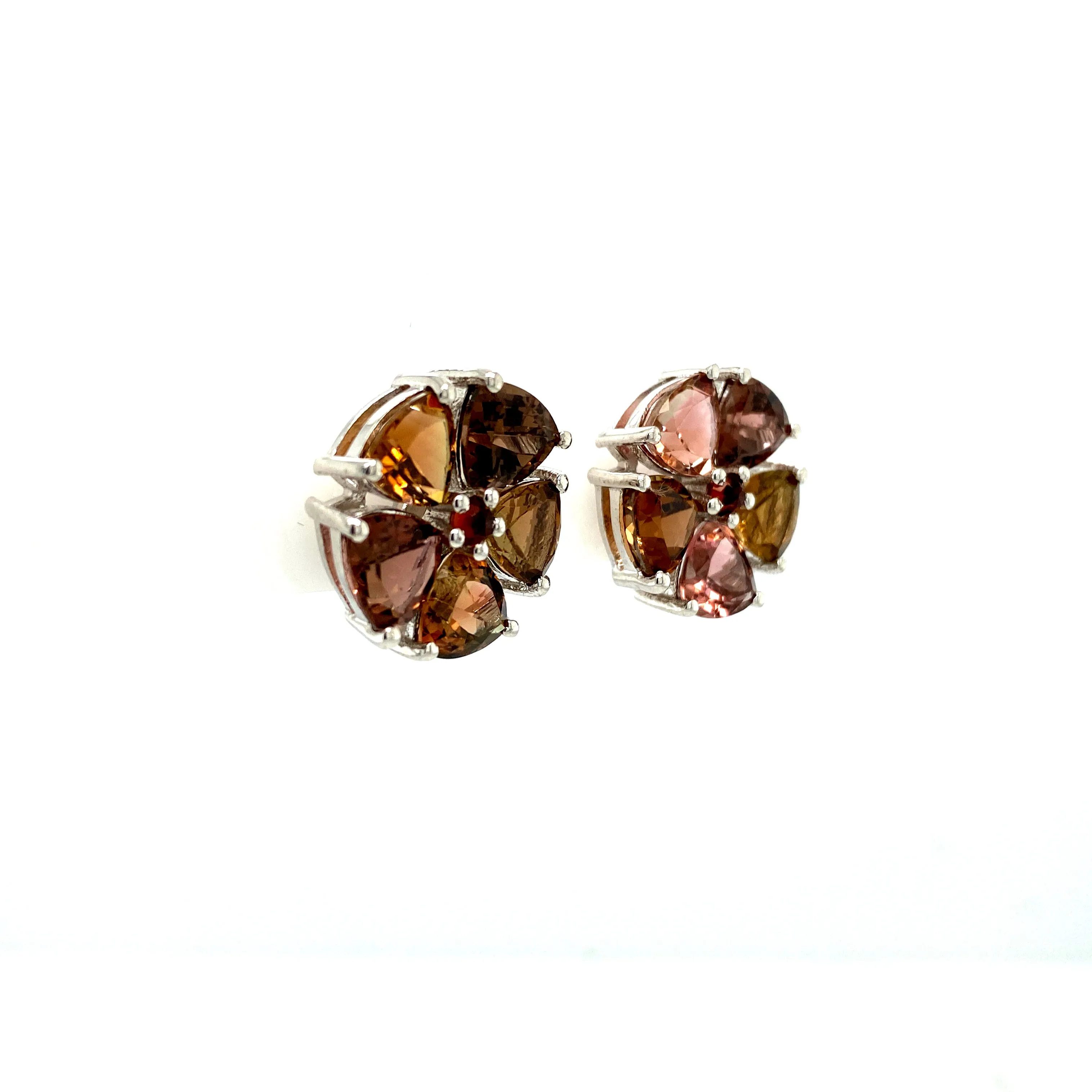Multi Tourmaline Earring in .925 Sterling Silver KST - 58891