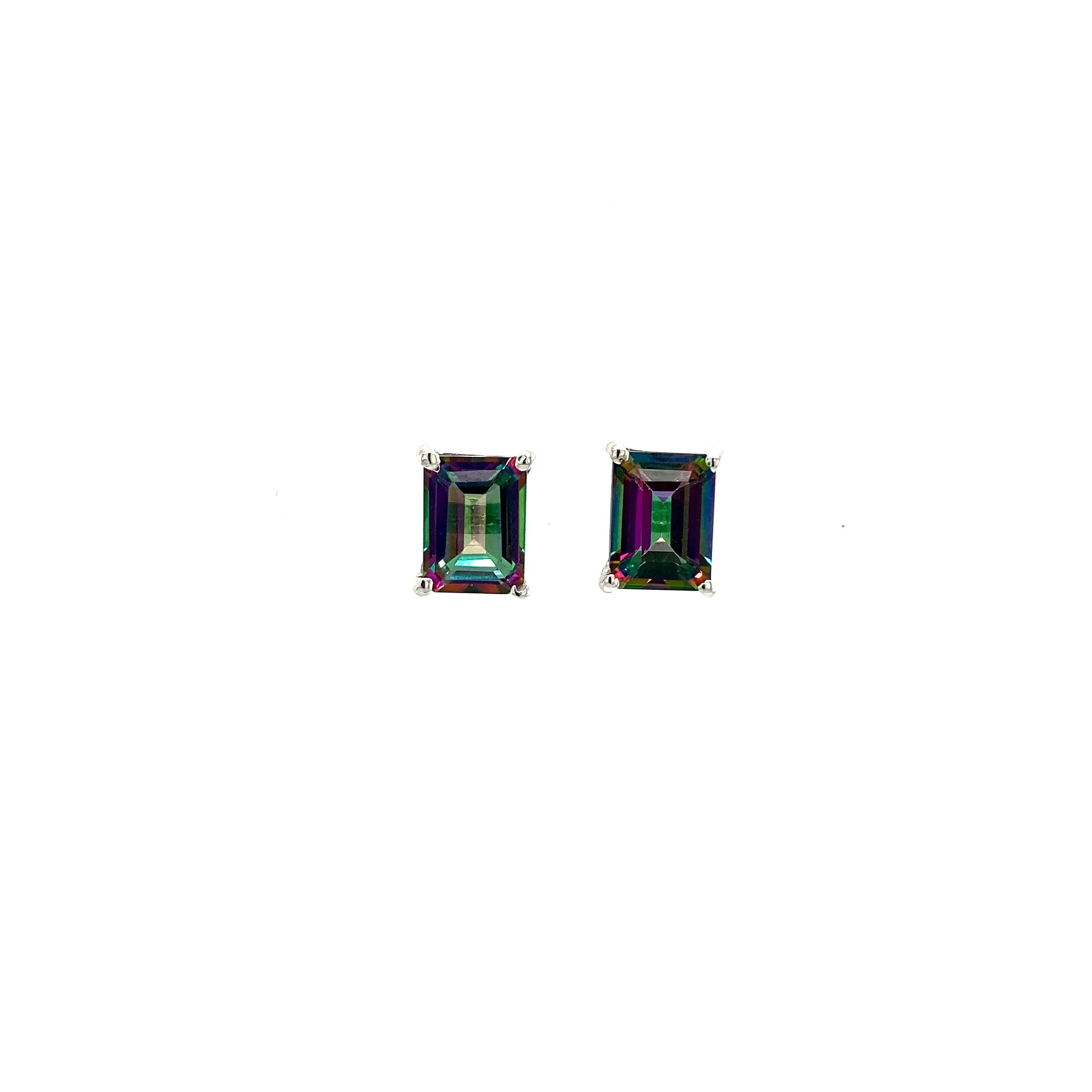 Mystic Topaz Earring in .925 Sterling Silver - KST 50070