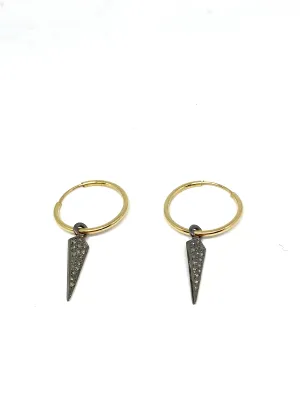 Nathan & Moe 16mm Hoop with Pave Spear