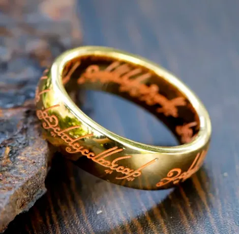 NEW Lord of the Rings LotR Premium Store - The One Ring - Gold (Luminous) - Sz 12