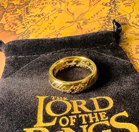 NEW Lord of the Rings LotR Premium Store - The One Ring - Gold (Luminous) - Sz 12