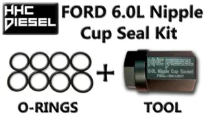 Nipple Cup/Ball Tube Socket & 8-Extreme Duty Viton Seals