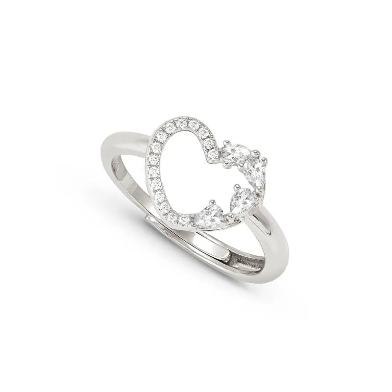 Nomination Shine Me Up Ring, Heart & Cubic Zirconia
