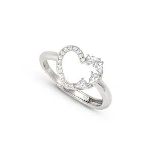 Nomination Shine Me Up Ring, Heart & Cubic Zirconia