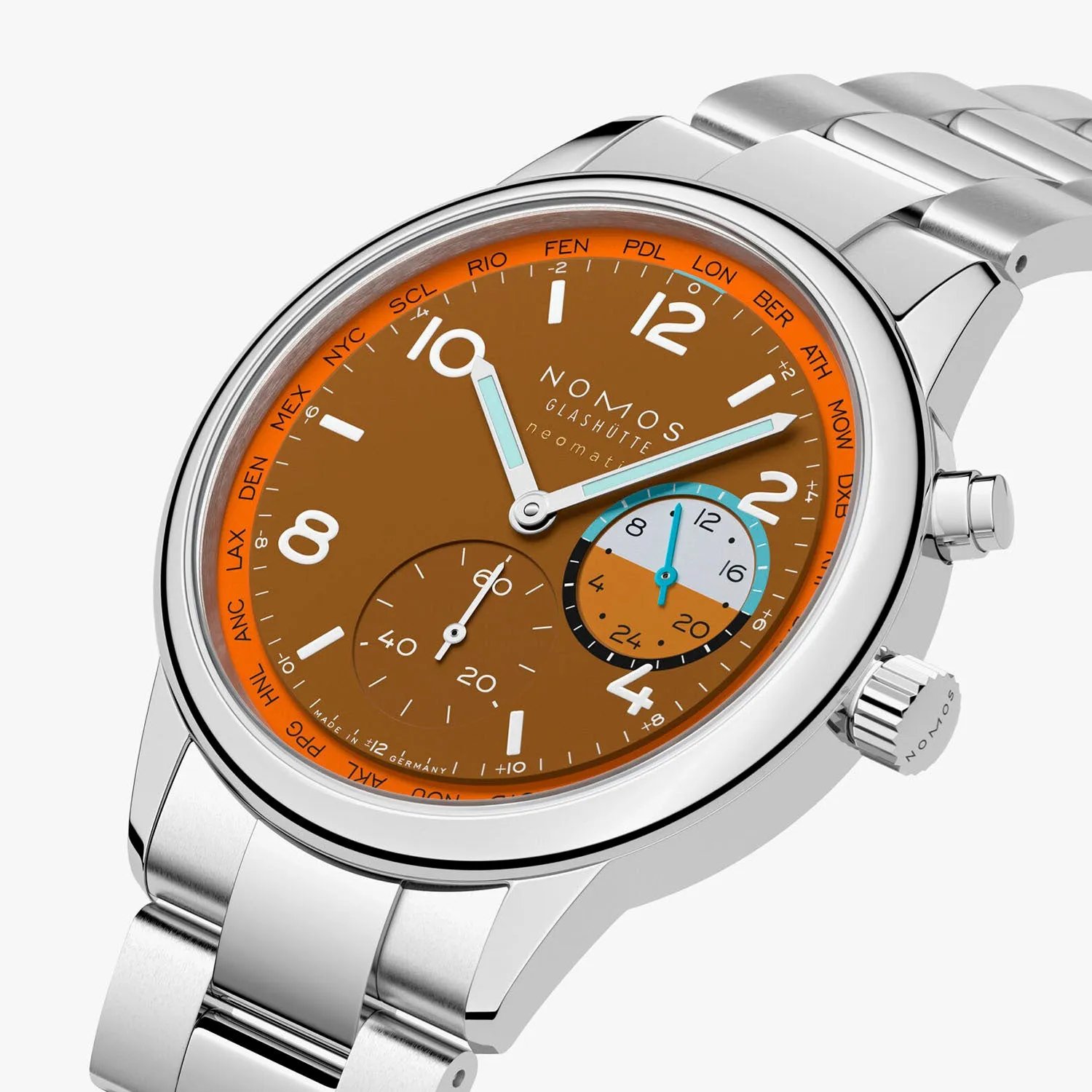 Nomos Glashütte Club Sport Neomatik Worldtimer Canyon Automatic – 790.S3