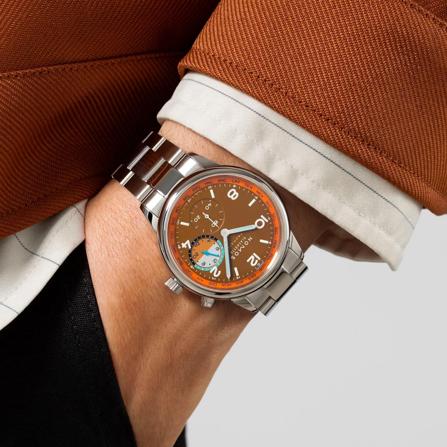 Nomos Glashütte Club Sport Neomatik Worldtimer Canyon Automatic – 790.S3