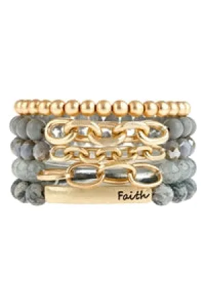 Now faith is the substance of things hoped for, the evidence of things not seen Beaded Bracelet