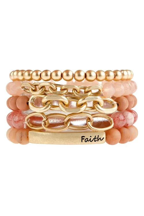 Now faith is the substance of things hoped for, the evidence of things not seen Beaded Bracelet