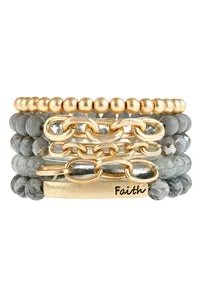 Now faith is the substance of things hoped for, the evidence of things not seen Beaded Bracelet