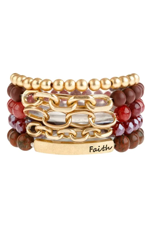Now faith is the substance of things hoped for, the evidence of things not seen Beaded Bracelet