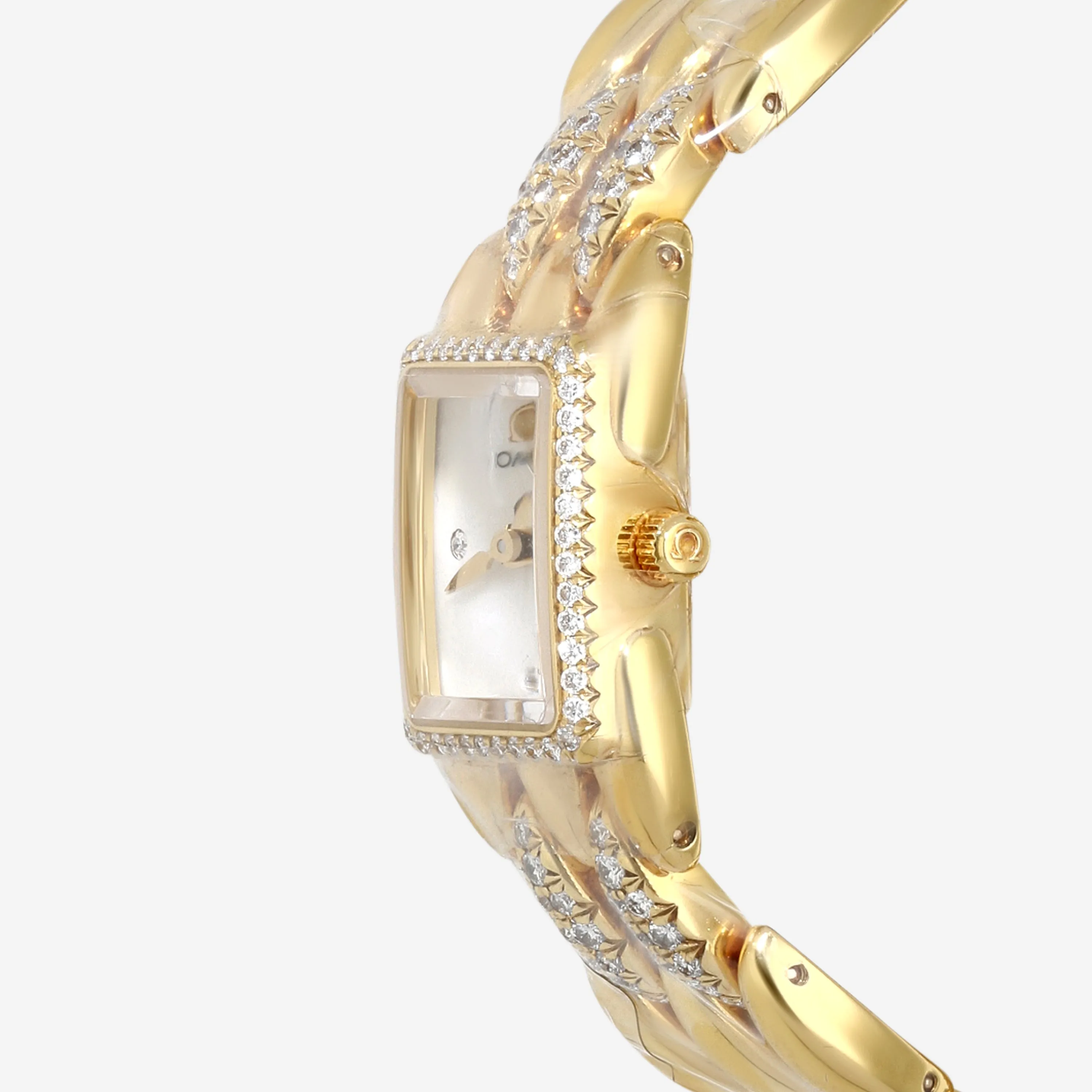 Omega Joaillerie 18K Yellow Gold Diamond Quartz Ladies Watch 6927.75.00