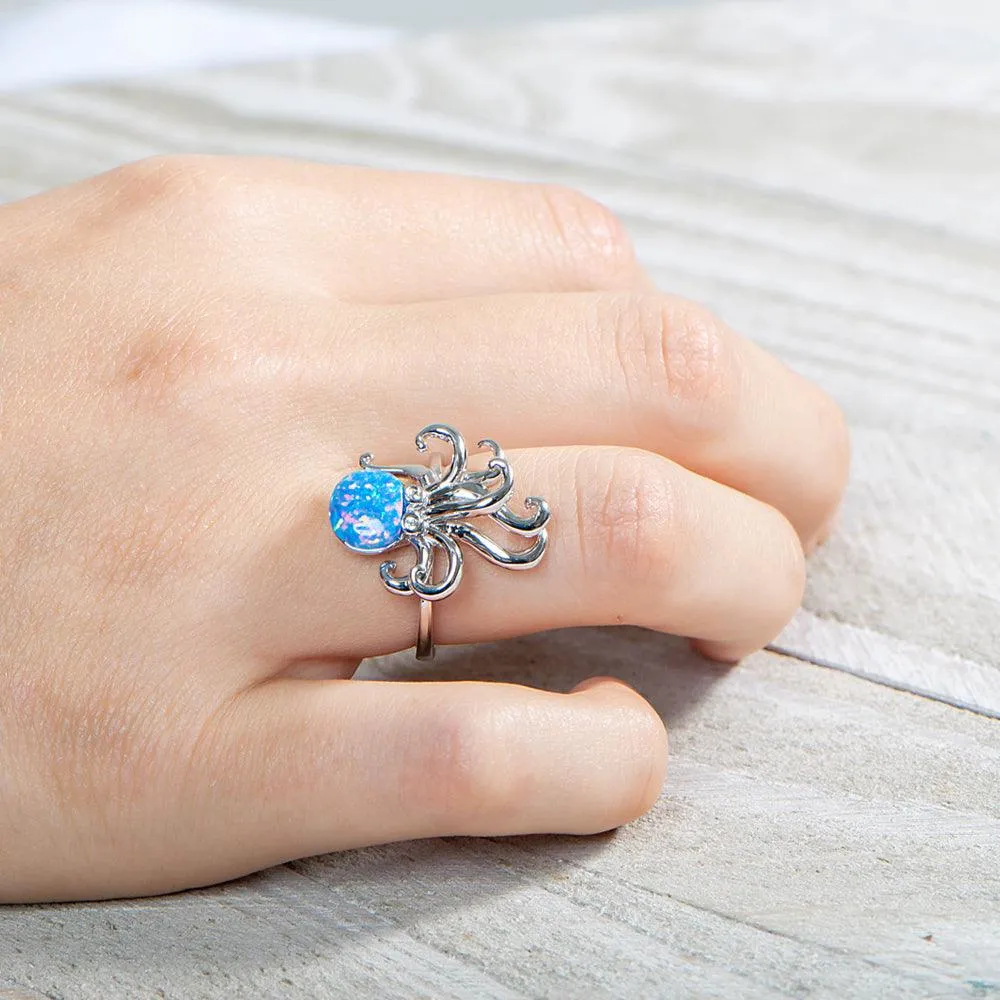 Opal Kraken Ring by Alamea