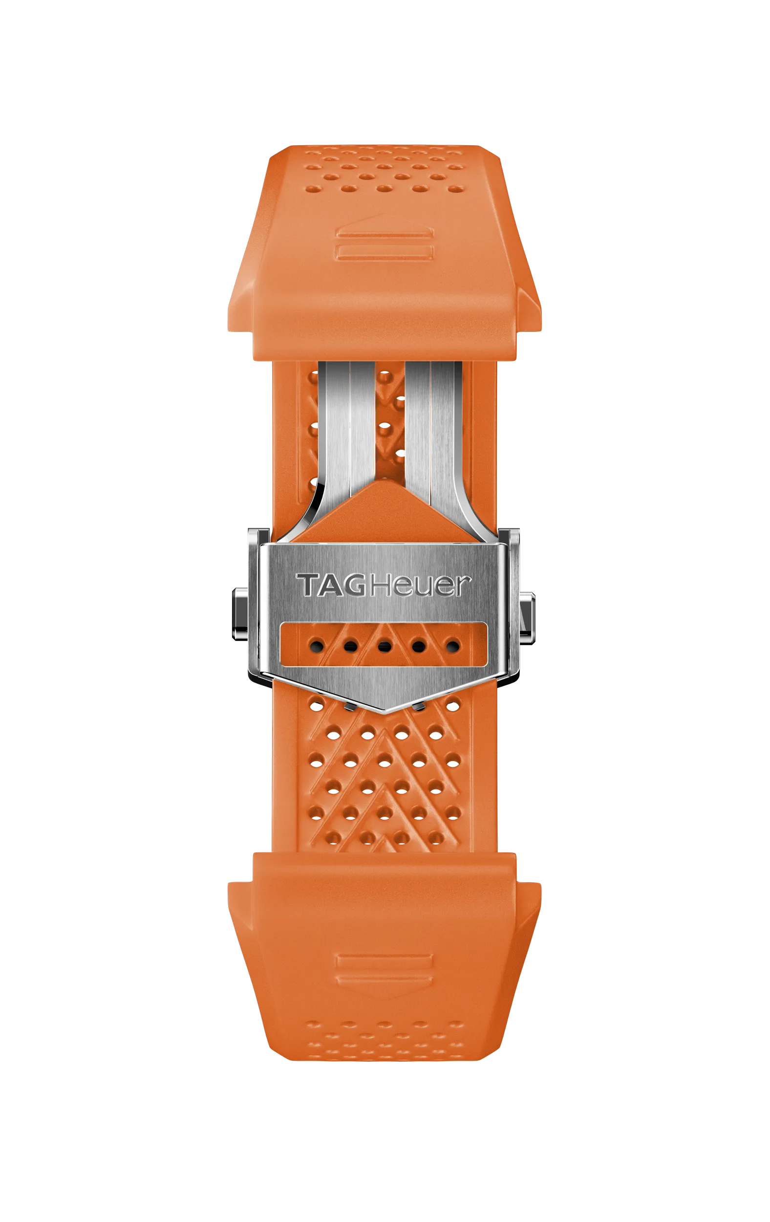 Orange Rubber Strap Calibre E4 45 mm