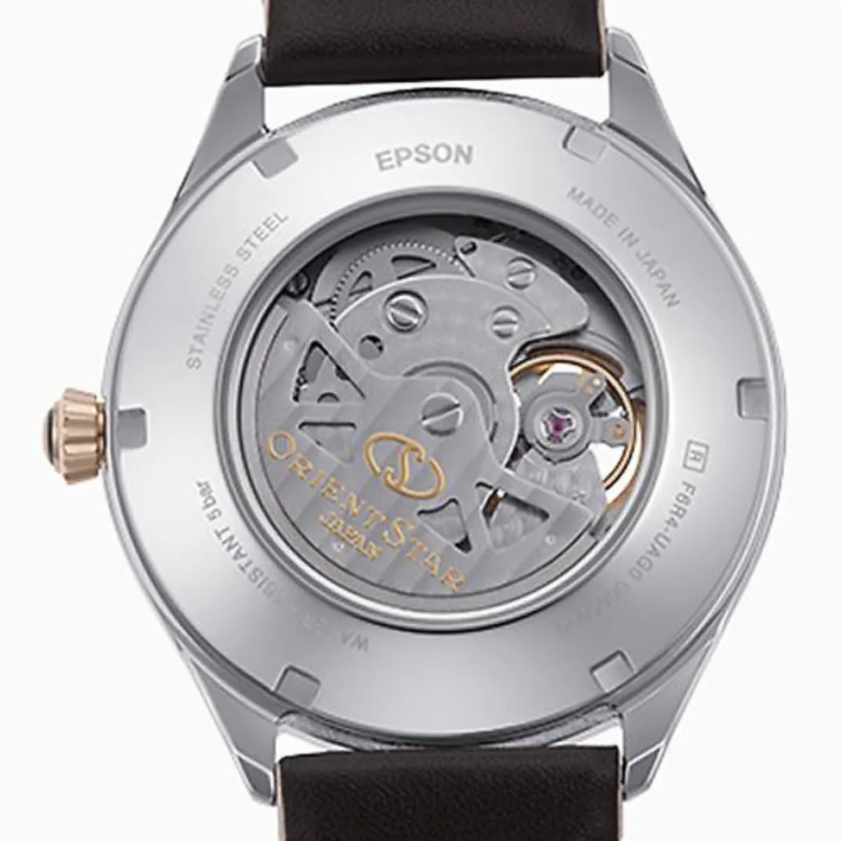 Orient Star RK-AT0201G Classic Semi-Skeleton Automatic Beige Dial Leather Watch