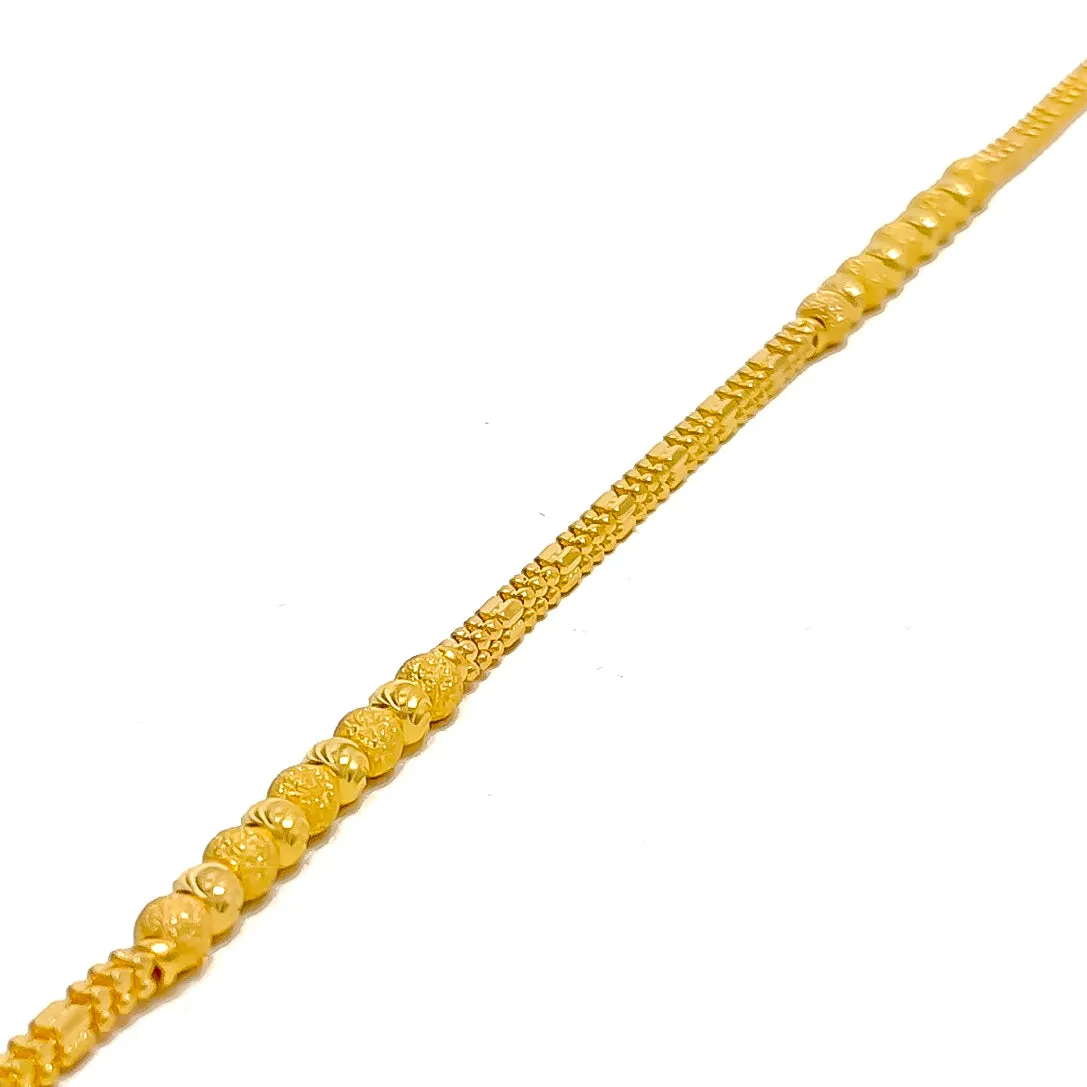 Ornate Blush 22K Gold Bracelet