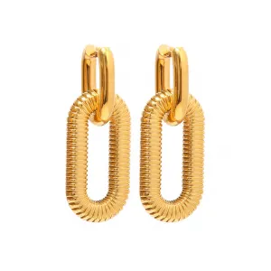 Oval Drop Earrings