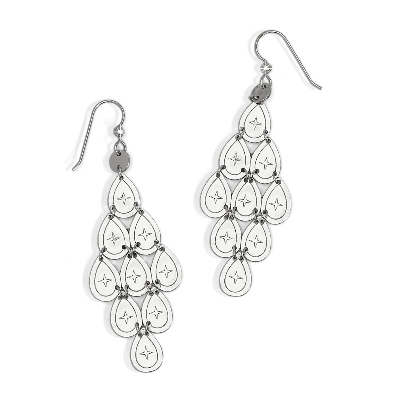 Palm Canyon Teardrop Silver French Wire Earring