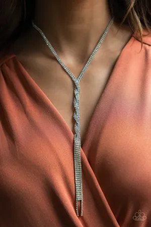Paparazzi Impressively Icy - White Necklace - March 2022 Life Of The Party Exclusive