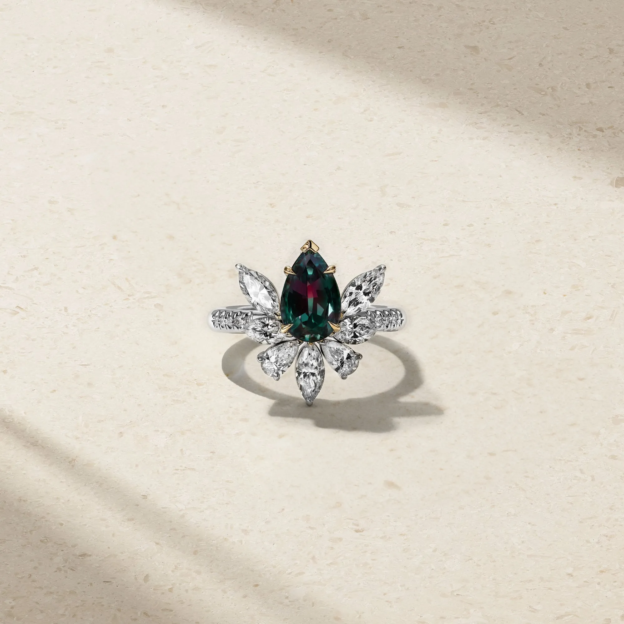Papillon Alexandrite and Diamond Ring