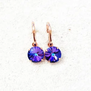 Pari Purple Swarovski Drop Earrings